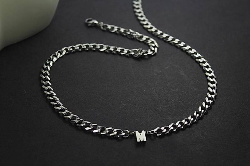 7 Mm Diamantschliff Kettenschmuck. Personalisierte Herren Halskette-Silber Buchstabe Anfangsgeschenk Für Freund Benutzerdefinierte Halskette Ehemann 7 Mm Diamantschliff Kettenschmuck. Personalisierte Herren Halskette-Silber Buchstabe Anfangsgeschenk Für Freund Benutzerdefinierte Halskette Ehemann von ElseCreation