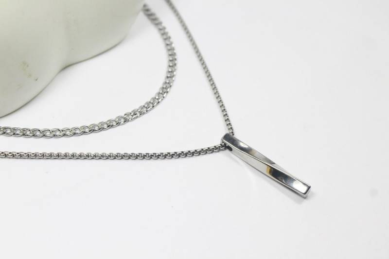 Multi Strand Halskette Für Ihn. 2Er Set Layering Freund. Twist Bar Halskette。 Jubiläumsgeschenk Ehemann, Vatertagsgeschenk Multi Strand Halskette Für Ihn. 2Er Set Layering Freund. Twist Bar Halskette。 Jubiläumsgeschenk Ehemann, Vatertagsgeschenk von ElseCreation