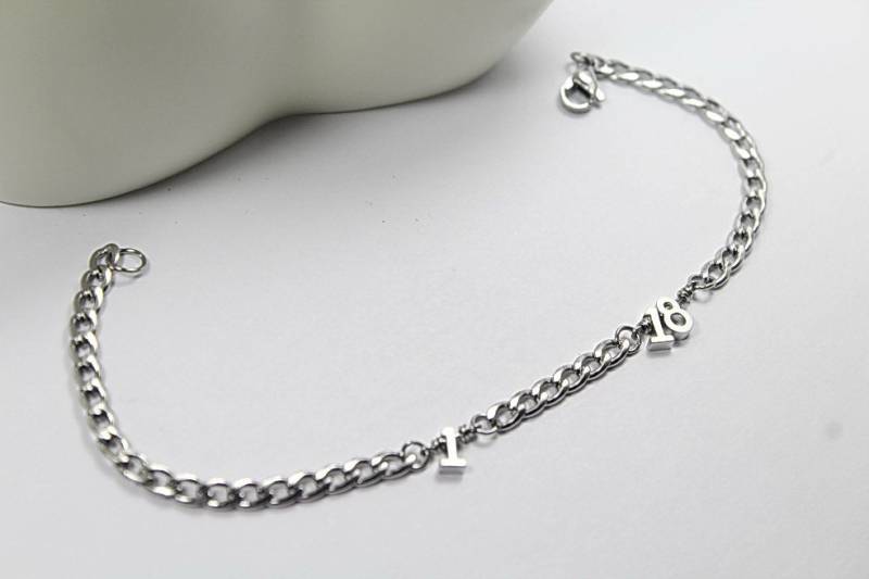 Nummer Armband, Multi Charm Benutzerdefinierte Datum Geburtstag Jubiläum Nummer Armband, Multi Charm Benutzerdefinierte Datum Geburtstag Jubiläum von ElseCreation