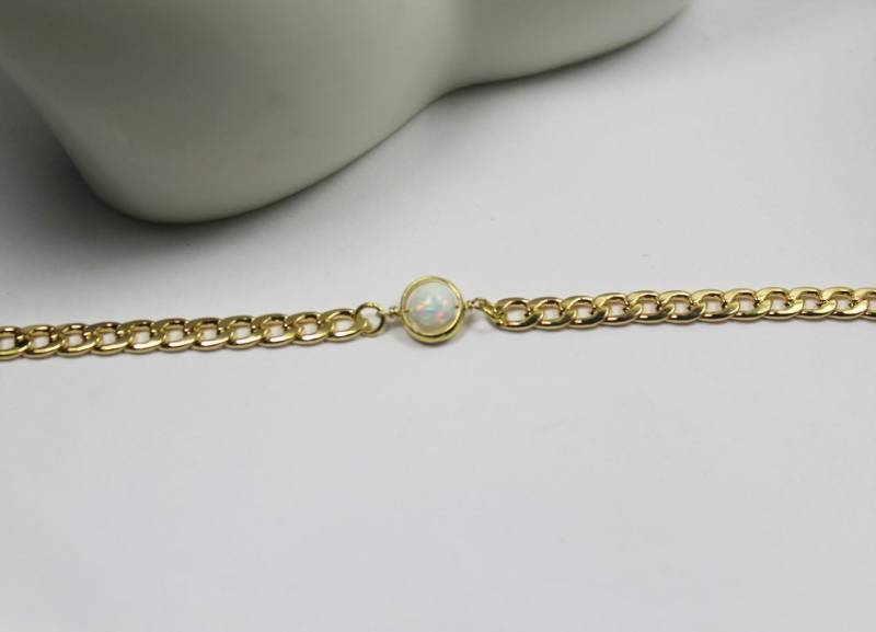Opal Halskette Für Männer. Weißer Kugel Schmuck. Funkelnder Männergeschenk. Feueropal Geschenk Ihn.gold Oder Silber Armband. Mann, Papa Opal Halskette Für Männer. Weißer Kugel Schmuck. Funkelnder Männergeschenk. Feueropal Geschenk Ihn.gold Oder Silber Armband. Mann, Papa von ElseCreation
