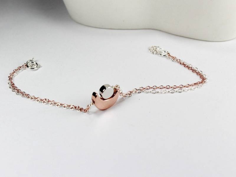 Doppelte Farbe Kette Bracelet.sun Moon Armband. Zwei Ton-Mix-Metall Zwei Schmuck Rose Gold Gefüllte Kette, Sterling Silber Kette.geburtstage von ElseDesigns