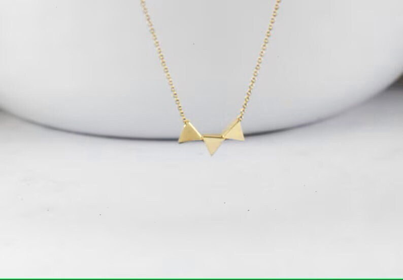 Dreieck Jewelry.three Schwestern Halskette, 3 Schmuck, Bbf Geschenk, Beste Freunde, Mutter Von Zwilling, Jubiläum Halskette von ElseDesigns