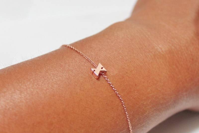 Erste Armband Gold. Silber. Rose Gold Brief Armband, Personalisieren Id Brautjungfer Geschenk. Benutzerdefinierte Mini, Kleine Buchstaben Perle von ElseDesigns