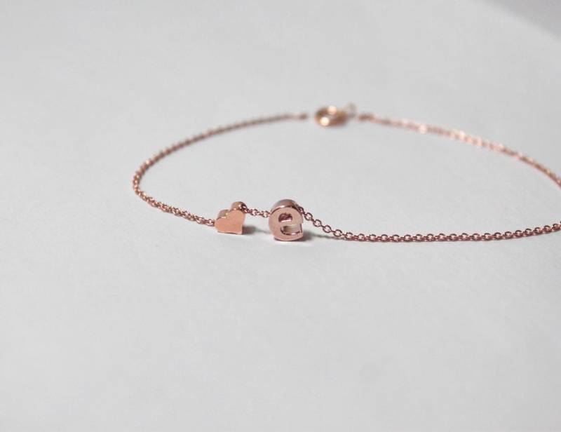 Frauen Erste Armband Geschenk. Herz-Armband, Alphabete Buchstaben Armband, Gold. Silver.rose Gold Personalisierte Mutter Geschenk von ElseDesigns