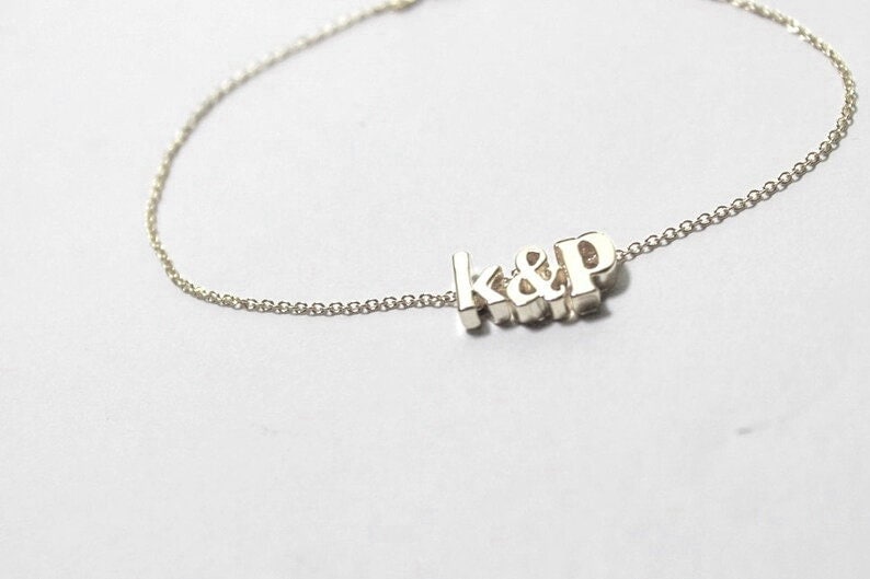 Initialen Armband, Armband Personalisiert, Benutzerdefinierte Monogramm Mit Zwei Buchstaben, Alphabet Buchstaben von ElseDesigns