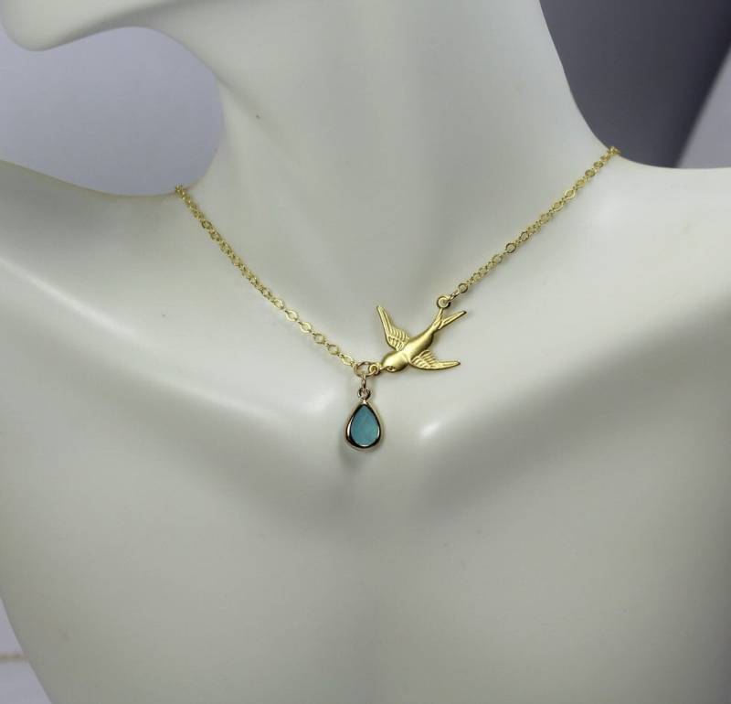 Personalisierte Taube Halskette。birthstone Vogel Schmuck. Personalisiertes Geschenk Zur Konfirmation. Heiliger Geist Halskette von ElseDesigns