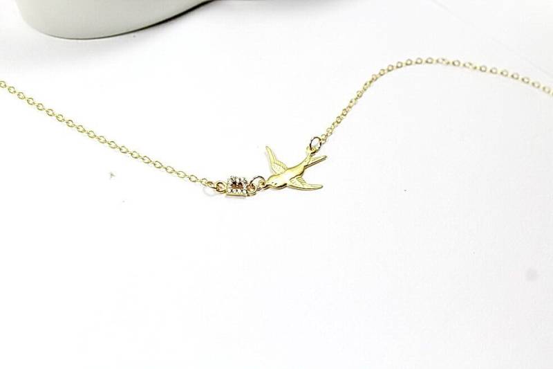 Seitlich Buchstabe Necklace.peace Dive Schmuck. Harmonie Schmuck Für Damen. Ruhiger Vogel Monogramm Bracelet.custom Halskette Brautjungfer von ElseDesigns