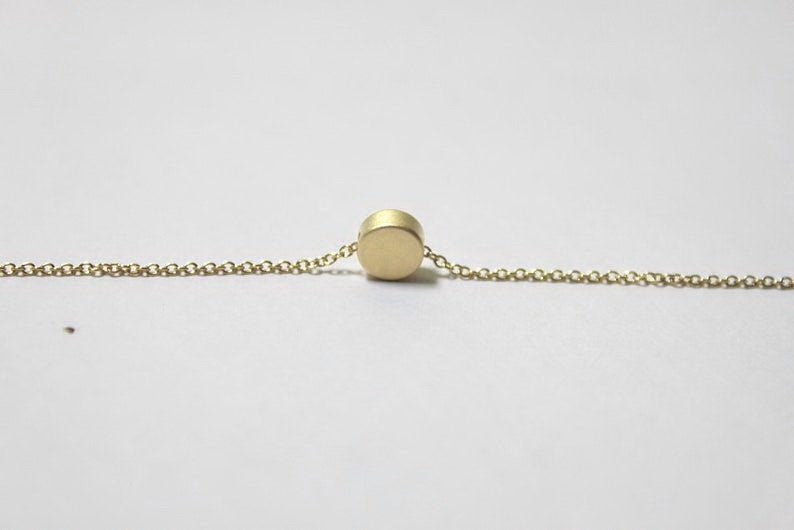 Silber Oder Gold Punkt Halskette, Einfache Sterling Kette, Gefüllt Eis, Ihre Täglichen Zierliche Münze Schmuck von ElseDesigns
