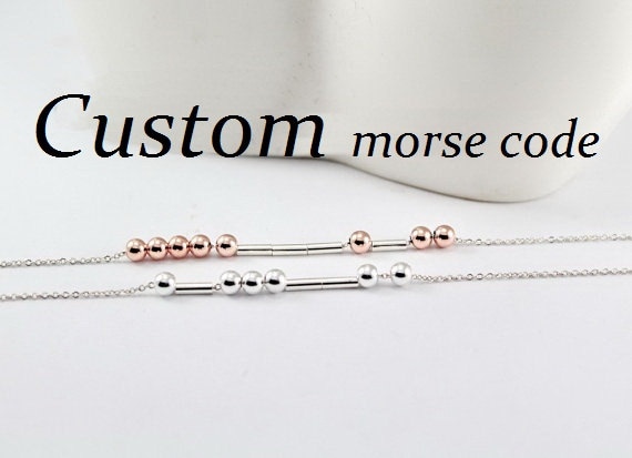 Custom Personalisierte Morse-Code Schmuck, Schmuck von ElseJewelry