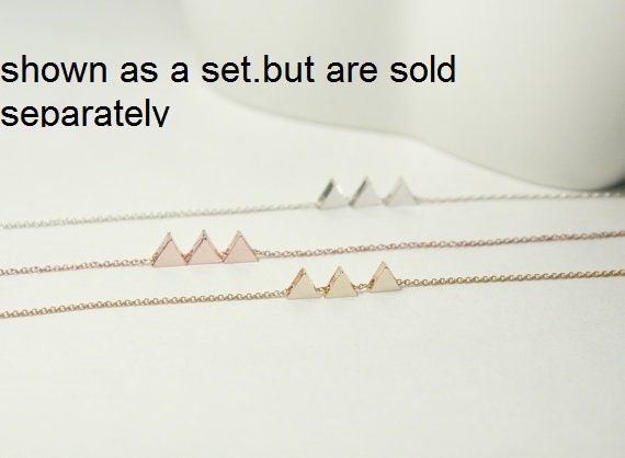 Drei Schwestern Halskette, 3 Schmuck, Dreieck Chevron Weihnachtsgeschenk, Beste Freunde, Mutter Von Zwillingen, 2 Kinder von ElseJewelry