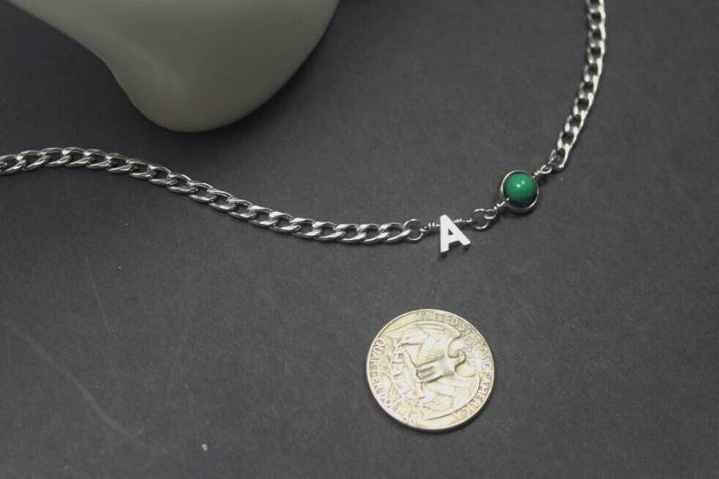 Geburtsstein Erste Halskette - Personalisierte Buchstabe Halskette, Maßgeschneiderte Schmuck, Kapital Initial .mutter in Schwiegermutter Geschenke von ElseJewelry