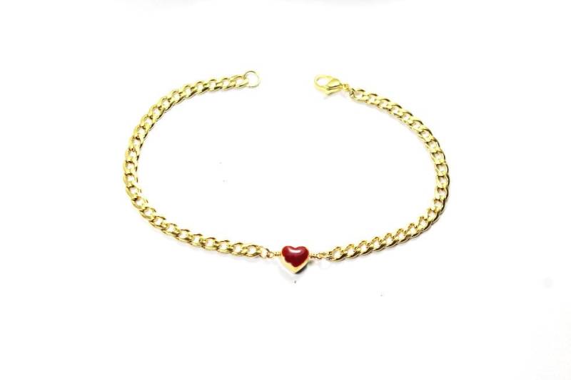 Herz Armband. Roter Emaille Schmuck. Multicolor Optionen .email Unsex Liebesgeschenk Brautjungfern Oder Bräutigam Liebesgeschenke von ElseJewelry