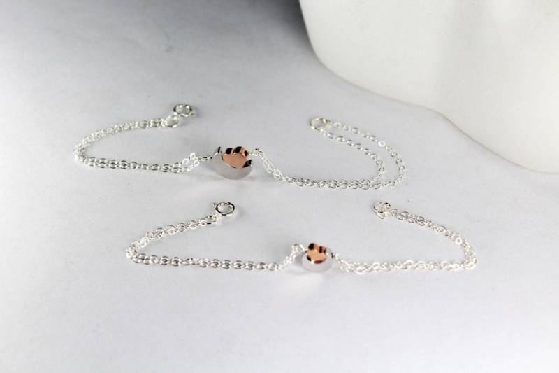 Ich Liebe Dich Zum Mond Und Zurück. Set Aus Zwei Armbändern. Mutter Tochter Passendes Armband. Herz Schmuck. Frau Schwester Beste Freundin Geschenk von ElseJewelry