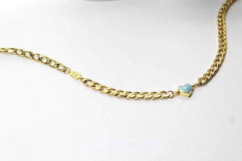 Personalisierte Herz Schmuck. Seitlich Initial Halskette. Multicolor Optionen .email Unisex Liebesgeschenk. Buchstabe von ElseJewelry