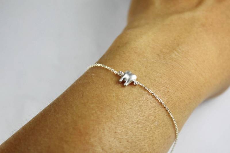 Zahn Armband Silber Schmuck Gold Rose Charm.dental Hygienist Graduate von ElseJewelry