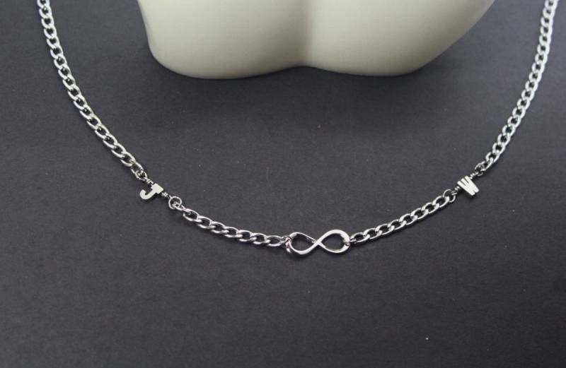 Zwei Initialen Schmuck, Doppelte Buchstaben Necklace.personalized Unendlichkeitsschmuck. Benutzerdefinierte Inifnity Freund Freundin Initiale, Paare von ElseJewelry