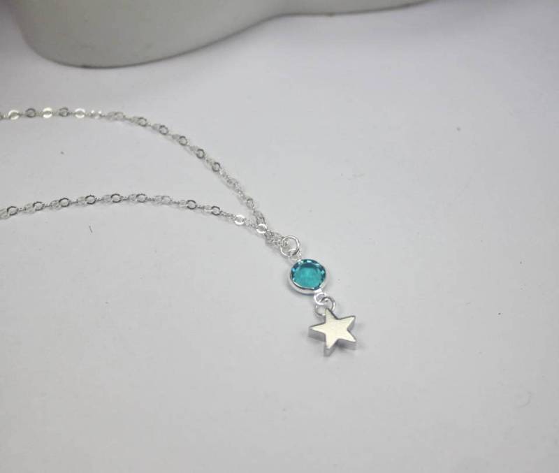 stern-Halskette Birthstone Halskette Freundschaft Graduierung Personalisierte Geschenk Ich Liebe Dich Bis Zum Mond Und Zurück. Kind, Mädchen von ElseJewelry