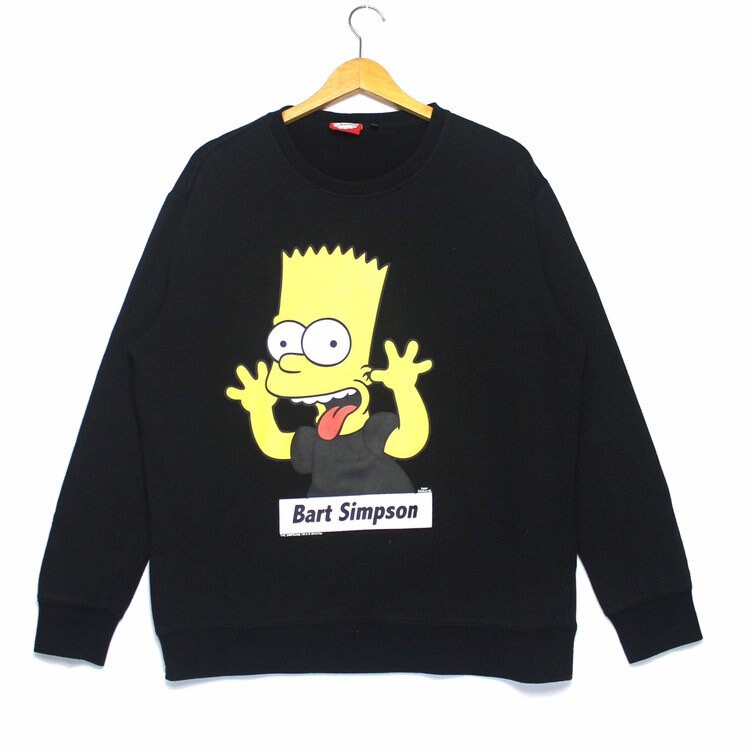 Bart Simpson Big Print Charakter Crewneck Pullover Sweatshirt von ElsewhereVintageShop