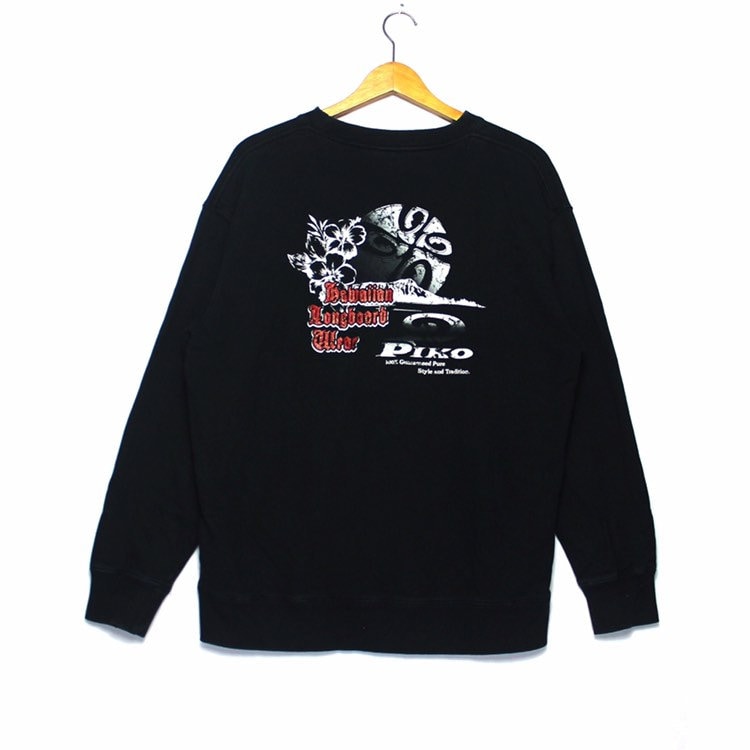 Jahrgang Piko Hawaiian Longboard Big Print Auf Rücken Crewneck Pullover Sweatshirt von ElsewhereVintageShop