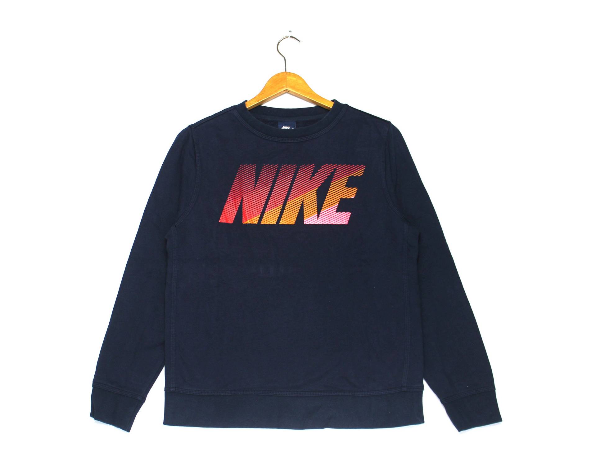 Nike Full Print Spellout Logo Crewneck Pullover Sweatshirt von ElsewhereVintageShop