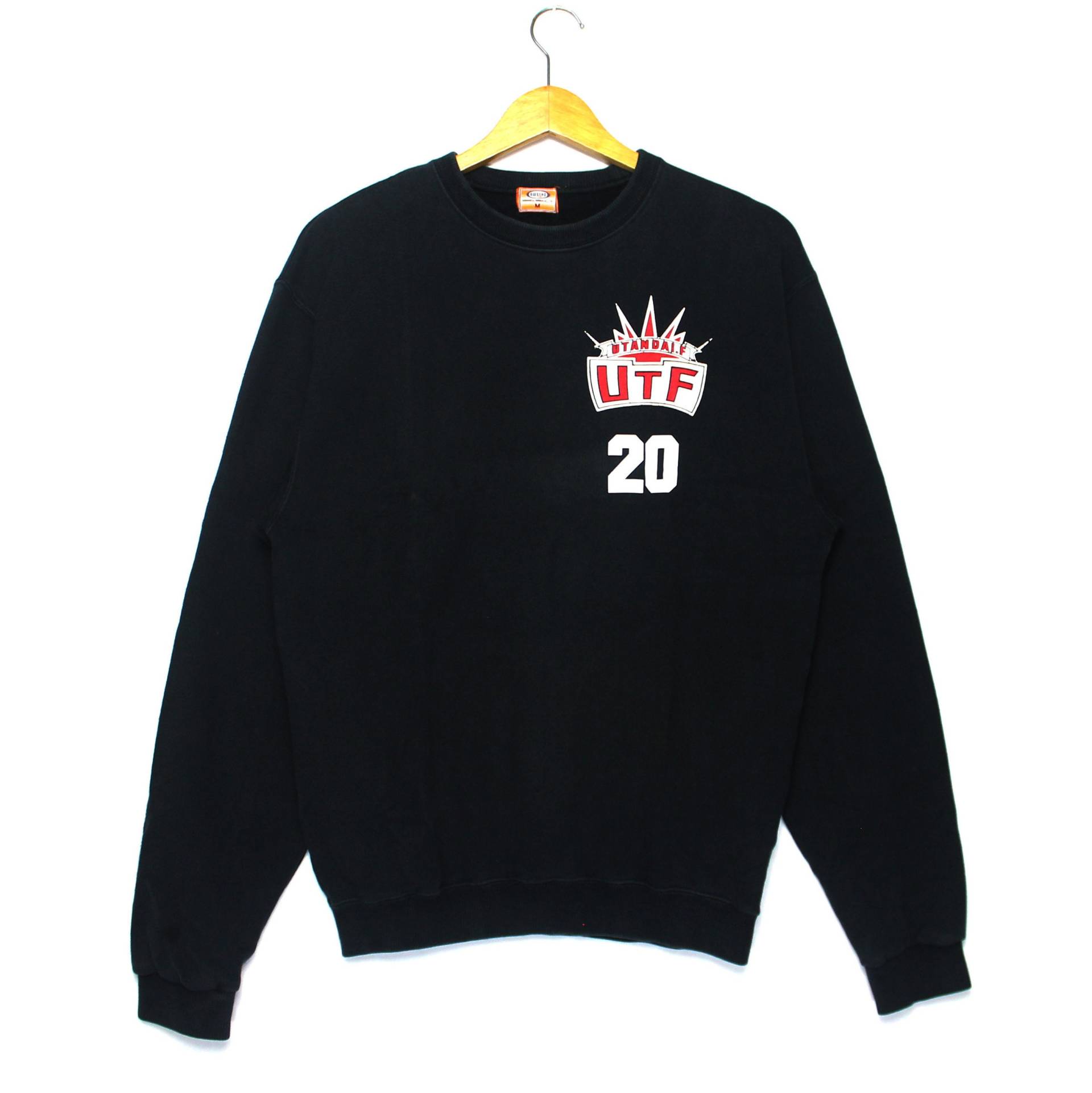 Utf Basketball Team Kleines Logo Crewneck Pullover Sweatshirt von ElsewhereVintageShop