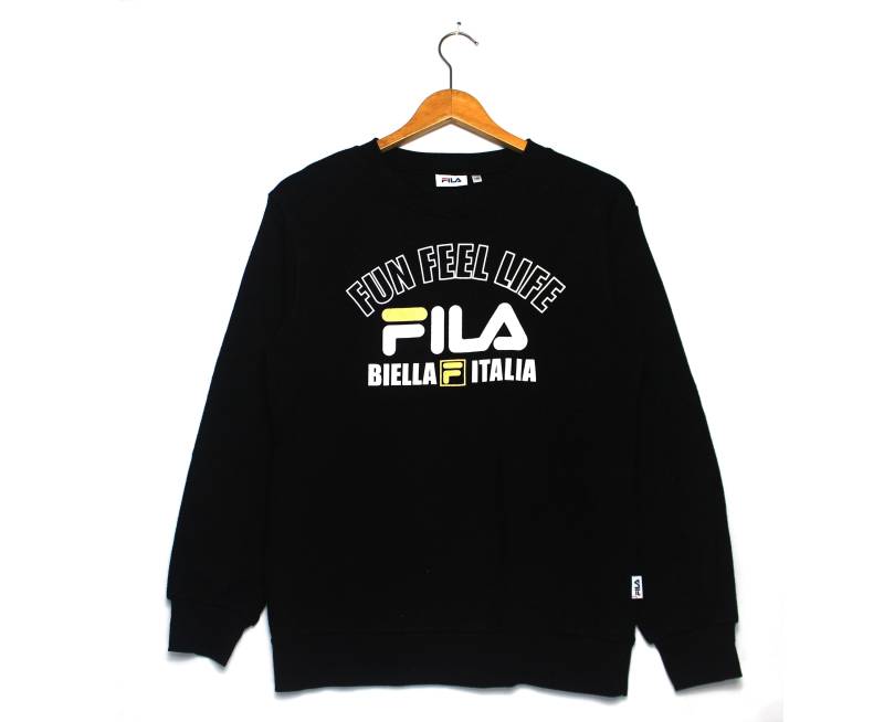 Vintage Fila Biella Italia Spellout Logo Crewneck Pullover Sweatshirt von ElsewhereVintageShop