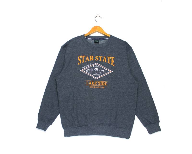Vintage Holidayout Star State Lakeside Crewneck Pullover Sweatshirt von ElsewhereVintageShop