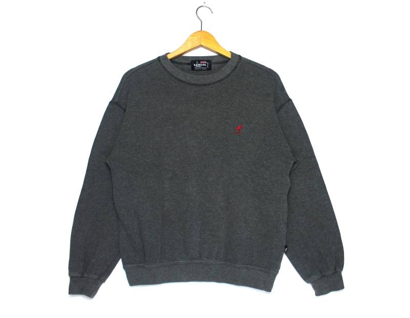 Vintage Kangol Kleine Logo Crewneck Pullover Sweatshirt von ElsewhereVintageShop