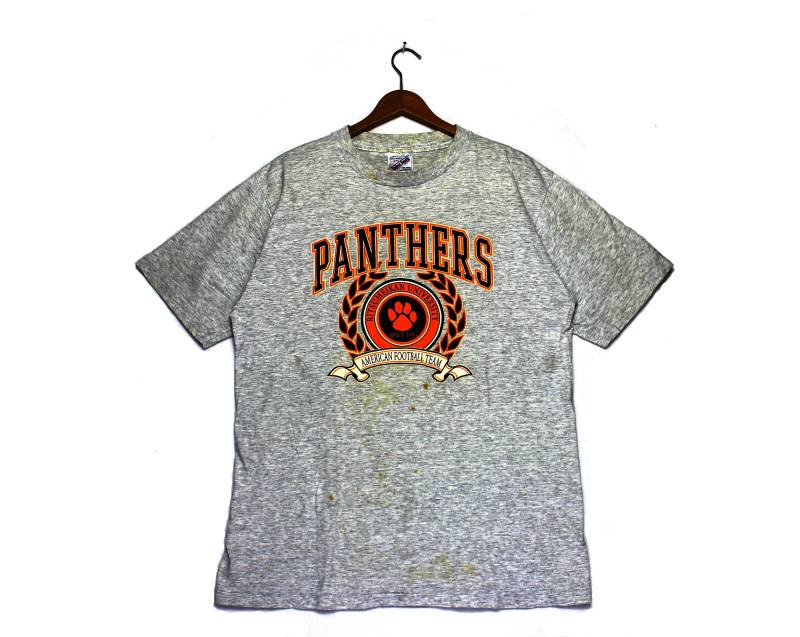 Vintage Panthers American Football Team L Size Gray Colour von ElsewhereVintageShop