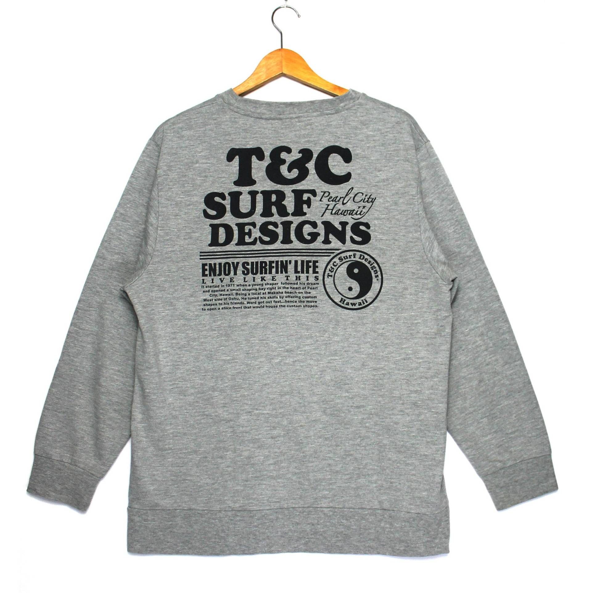 Vintage T&c Surf Design Big Print Auf Back Spellout Logo Crewneck Pullover Sweatshirt von ElsewhereVintageShop