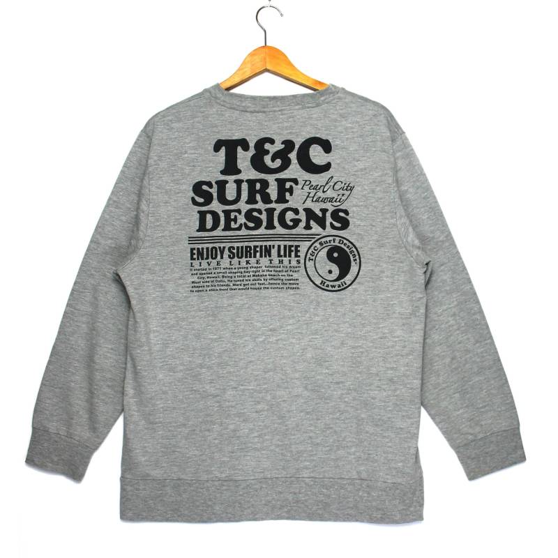Vintage T&c Surf Design Big Print Auf Back Spellout Logo Crewneck Pullover Sweatshirt von ElsewhereVintageShop