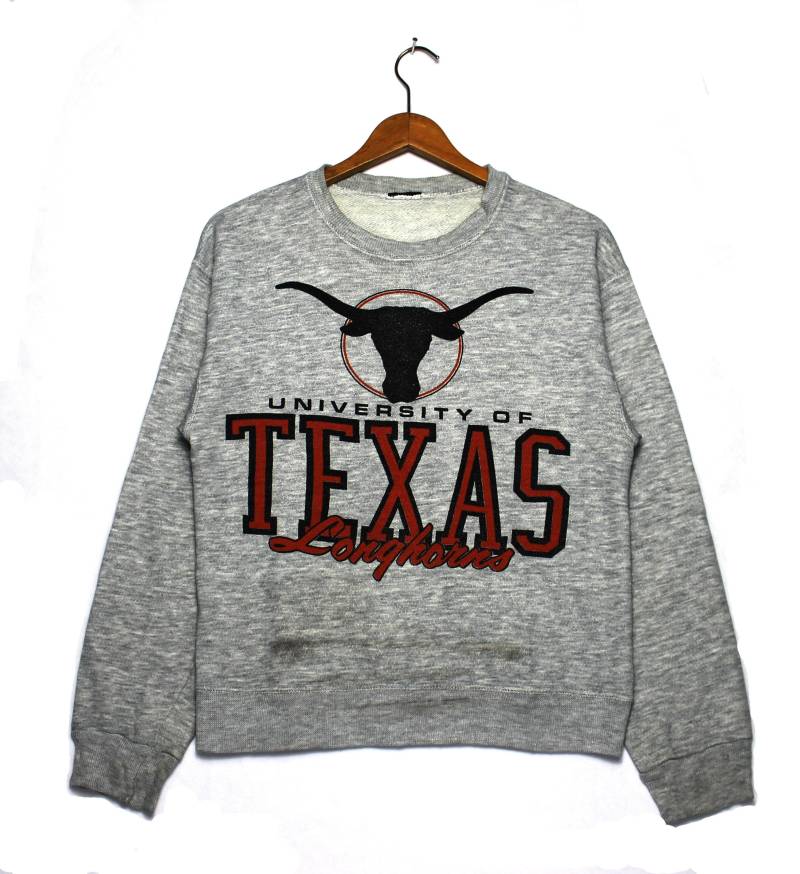 Vintage University Of Texas Full Print Logo Crewneck Pullover Sweatshirt von ElsewhereVintageShop
