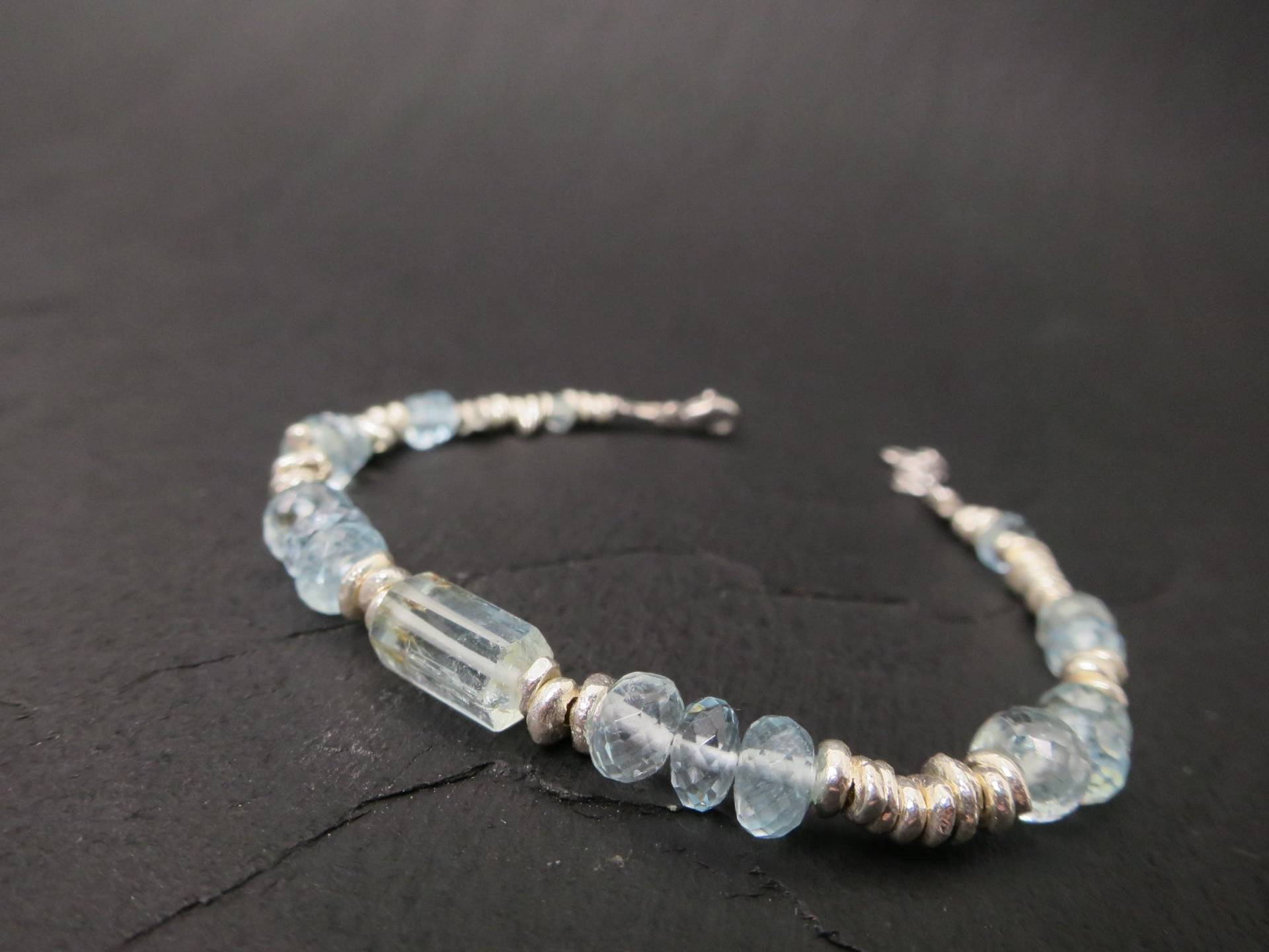 Aquamarin Armband Silber Edelstein Aquamarin Armband Silber Edelstein von ElstarDesign