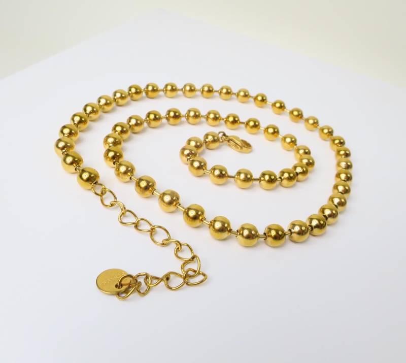 Edelstahl Kugel Kette 18 Karat Pvd Gold Beschichteten von ElstarDesign