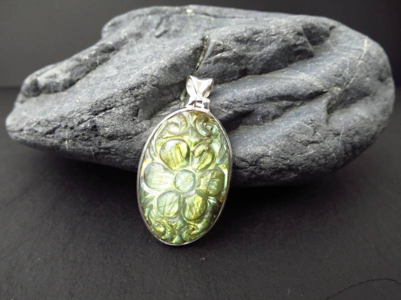 Labradorit Anhänger 925 Sterling Silber Natürlich von ElstarDesign