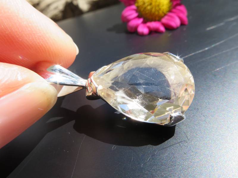 Natur Ca12 Citrin Anhänger Unbehandelter Edelstein Gefasst in Sterling Silber Gelb Stammt Aus Brasilien von ElstarDesign