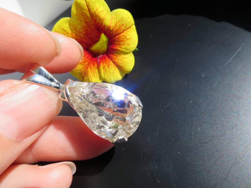 Natur Ca20 Citrin Anhänger Unbehandelter Edelstein Gefasst in Sterling Silber Gelb Stammt Aus Brasilien von ElstarDesign