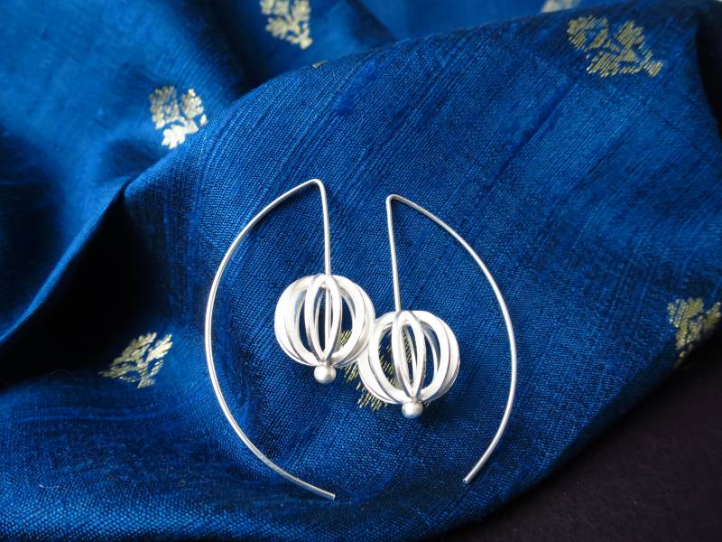 Sterling Silber Ohrringe Solid Kreisel Statement von ElstarDesign