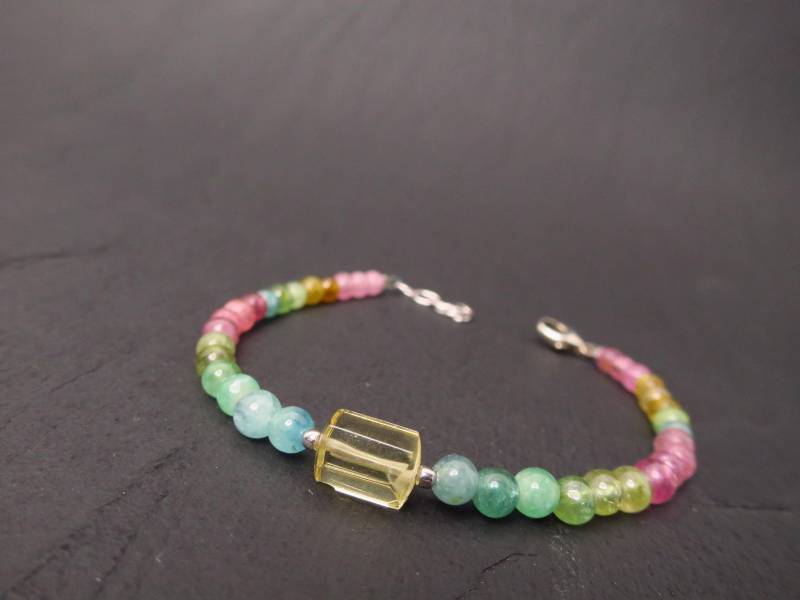 Turmalin Armband Multicolor Heliodor Sterling Silber Turmalin Armband Multicolor Heliodor Sterling Silber von ElstarDesign