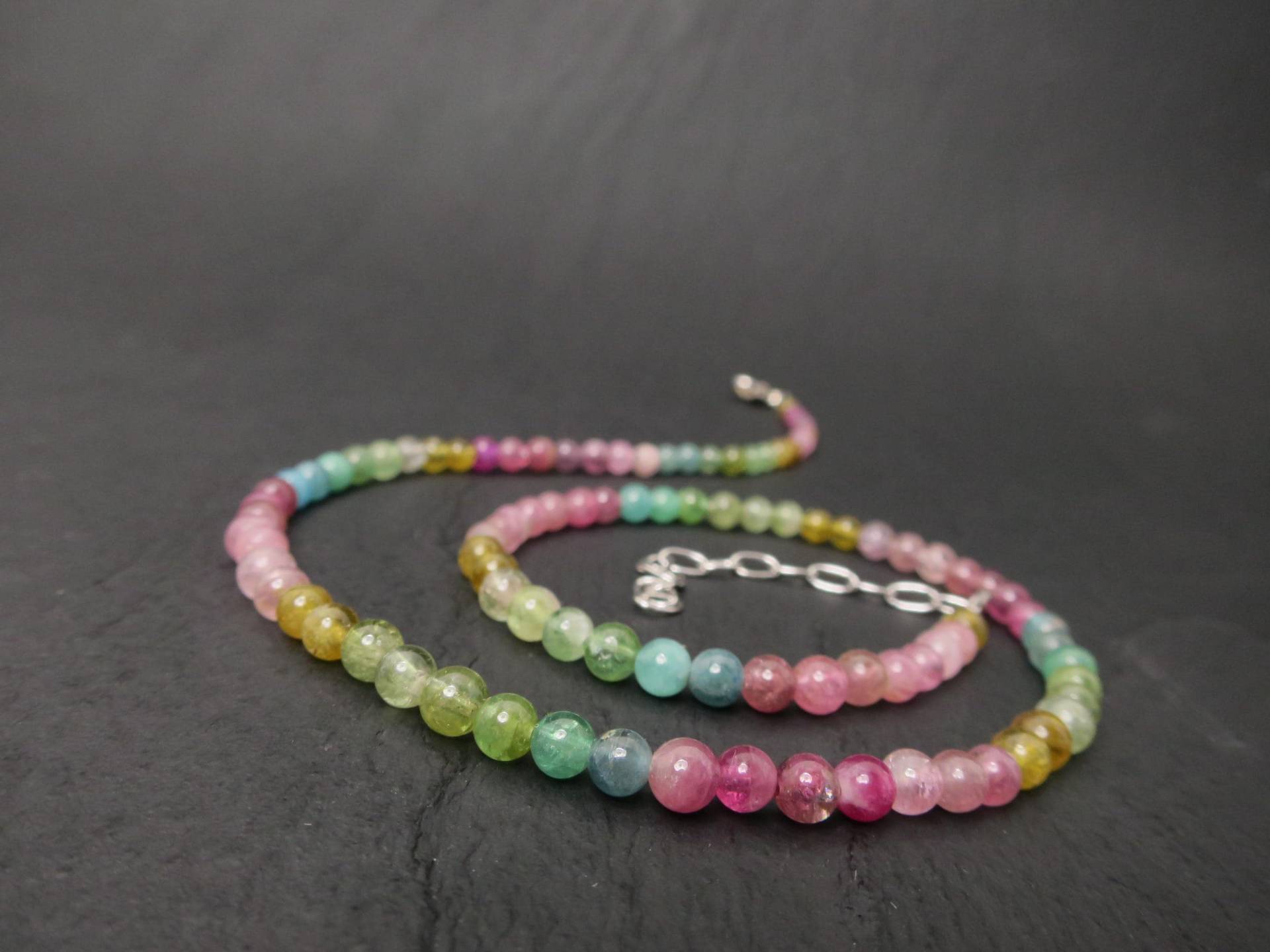 Turmalin Kette Bunt 41, 5cm Plus 5cm Sterling Silber Turmalin Kette Bunt 41, 5cm Plus 5cm Sterling Silber von ElstarDesign