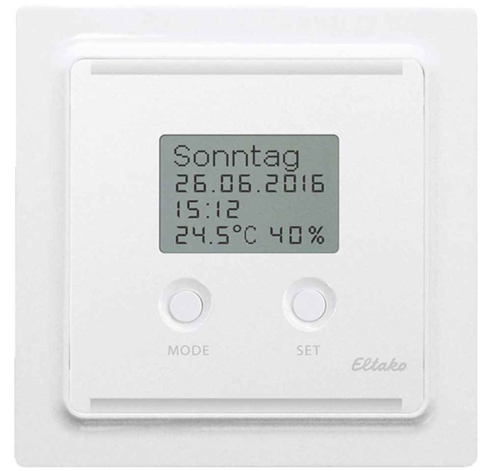 Eltako Zubehör-Set Funksensor Uhren-Thermo-Hygrostat im E-Design55 mit Display 30055803 von Eltako