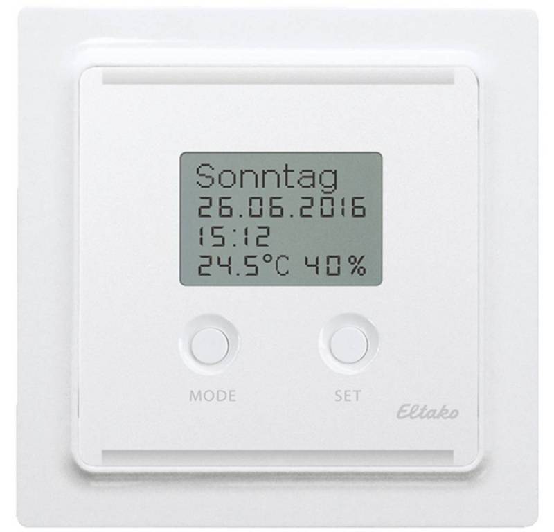 Eltako Zubehör-Set Funksensor Uhren-Thermo-Hygrostat im E-Design55 mit Display 30055803 von Eltako