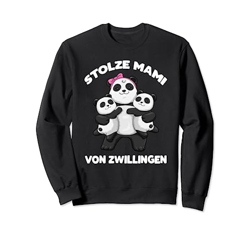 Stolze Mami von Zwillingen Mama Panda Muttertag Zwilling Sweatshirt Stolze Mami von Zwillingen Mama Panda Muttertag Zwilling Sweatshirt von Eltern Familie Zwillinge Geburt Geschenk