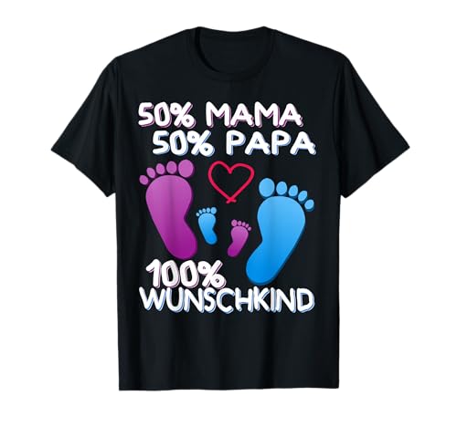 Mama Papa Babyfüße Wunschkind Familie Mütter Väter T-Shirt von Eltern Mama Papa Wunschkind Baby Geschenk