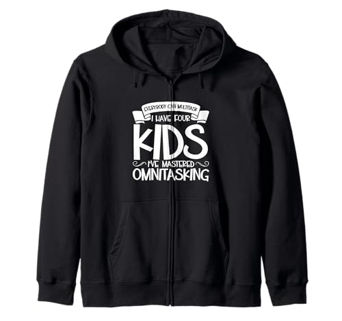 Multitasking Eltern - vier Kinder Kapuzenjacke Multitasking Eltern - vier Kinder Kapuzenjacke von Eltern mit Kindern Designs