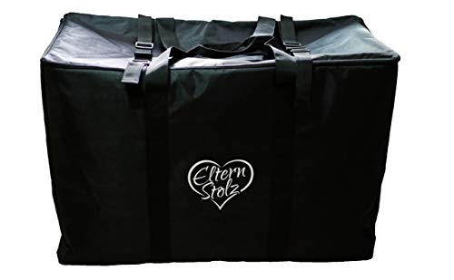 Elternstolz Gepolsterte Transporttasche Schwarz Für Kinderwagen, Buggys Und Autositze Buggy Stroller Bag z.B. Für Joie Mytrax Litetrax von Elternstolz