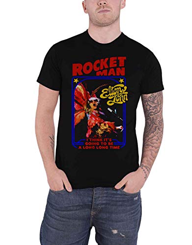Elton John T Shirt Rocketman Feather Suit Logo Nue offiziell Herren Schwarz XL Elton John T Shirt Rocketman Feather Suit Logo Nue offiziell Herren Schwarz XL von Elton John