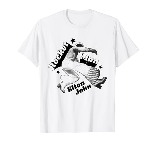Offizieller Elton John Rocket Man Jumping Grey T-Shirt Offizieller Elton John Rocket Man Jumping Grey T-Shirt von Elton John