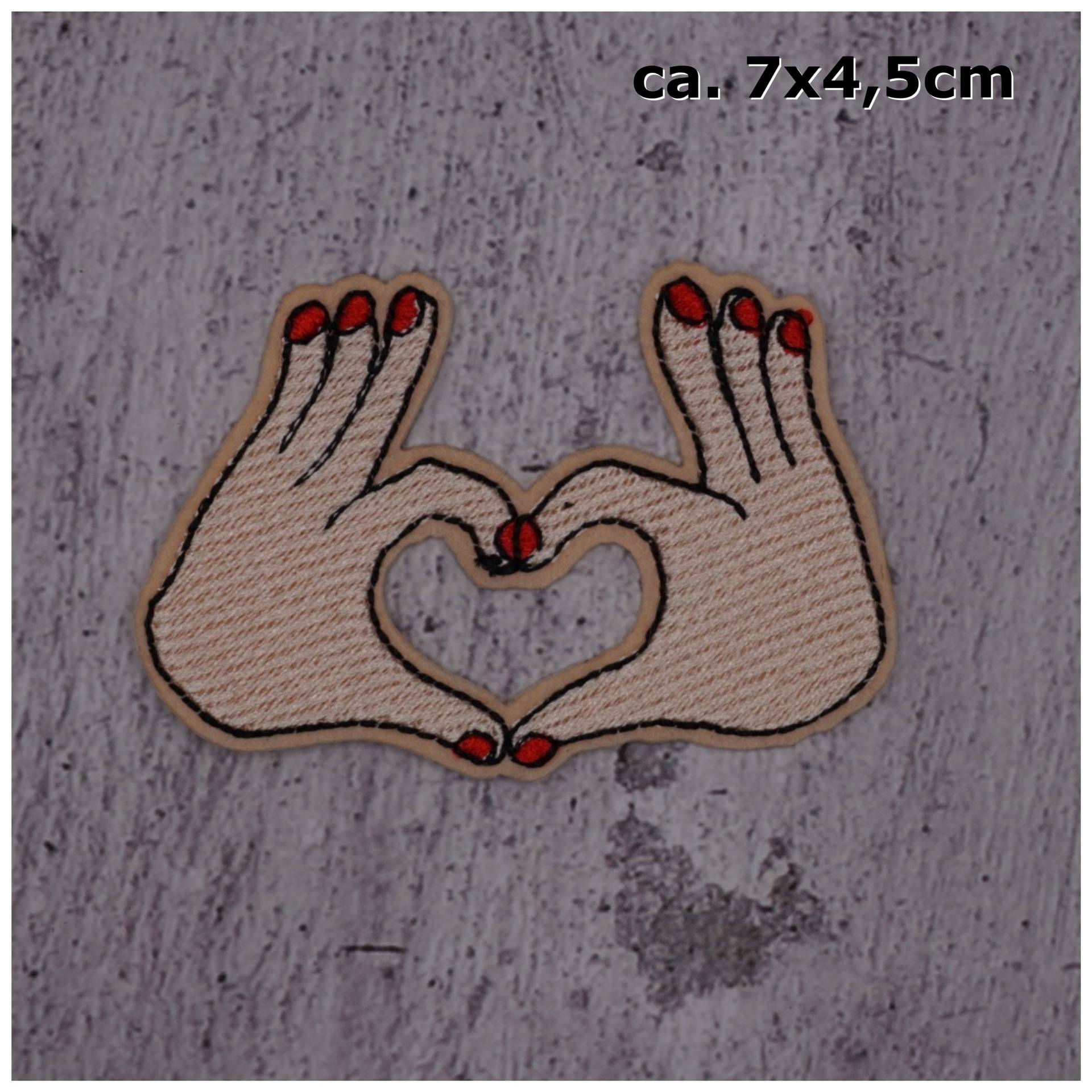 Fingerherz - Patch Label Patches Etiketten Bügel-Patches Applikation Bügelbild Aufnäher Fingerherz - Patch Label Patches Etiketten Bügel-Patches Applikation Bügelbild Aufnäher von EltonKreativDesign