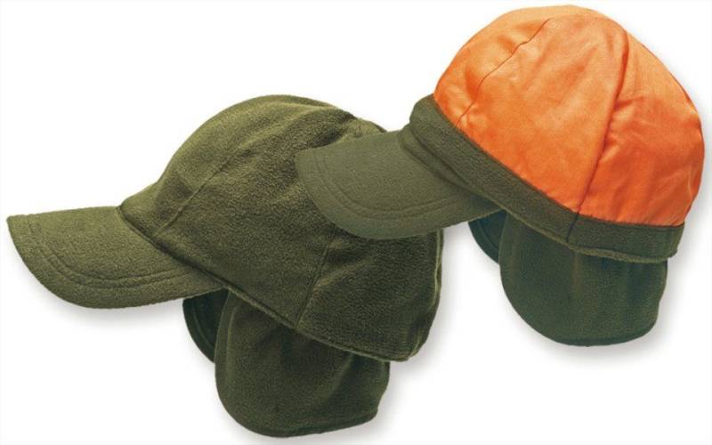 Elutex Baseball Cap Wendecap "Windsor" Jagdkappe oliv orange aus Fleece mit Ohrenklappen von Elutex